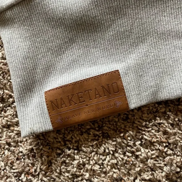 Naketano Cowl Neck Hooded Sweatshirt Hoodie Rope Drawstring Long Length Tunic - Picture 12 of 16